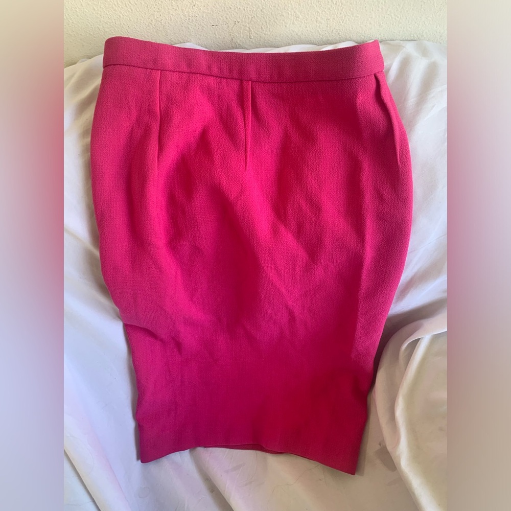 Roland Mouret Pink Wool Pencil Skirt Size 6